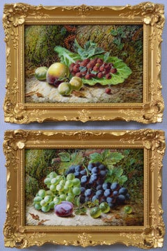 Pair of 19th Century still life oil paintings of fruit
