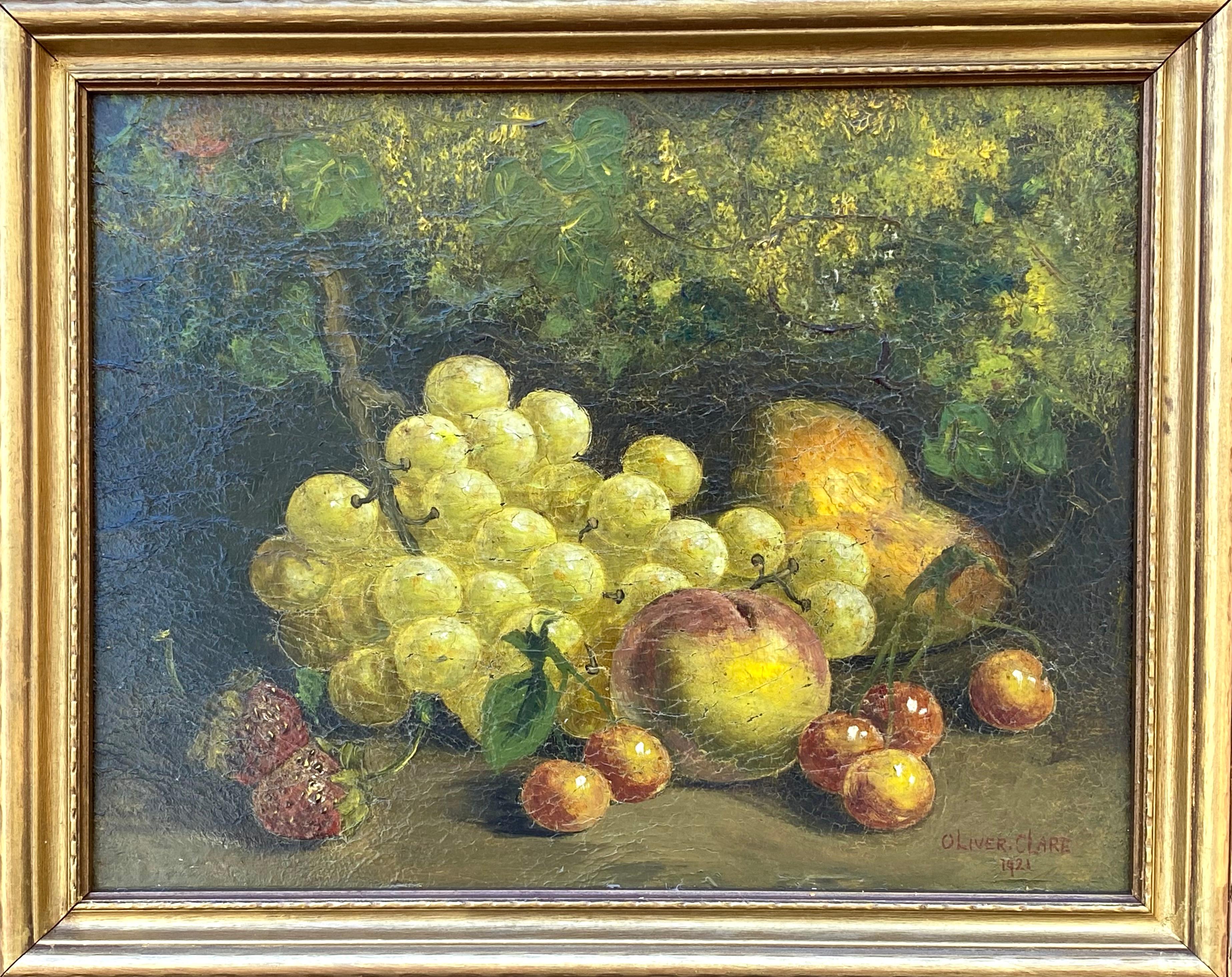 “Still Life with Fruit” - Painting by Oliver Clare