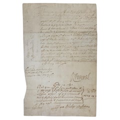 Antique Oliver Cromwell Signed Document