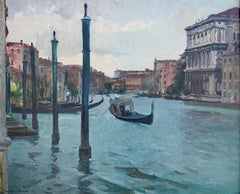 "Grand Canal" Oliver Dennett Grover, Venice, Vibrant American Impressionist