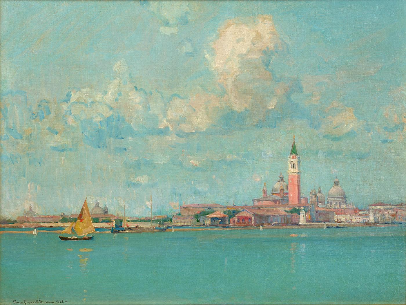 San Giorgio Maggiore, 1923 - Painting de Oliver Dennett Grover