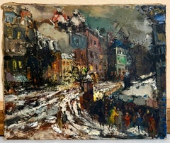Expressionist Oil Painting Paris Scene View Architectural Visionism Olivier Foss