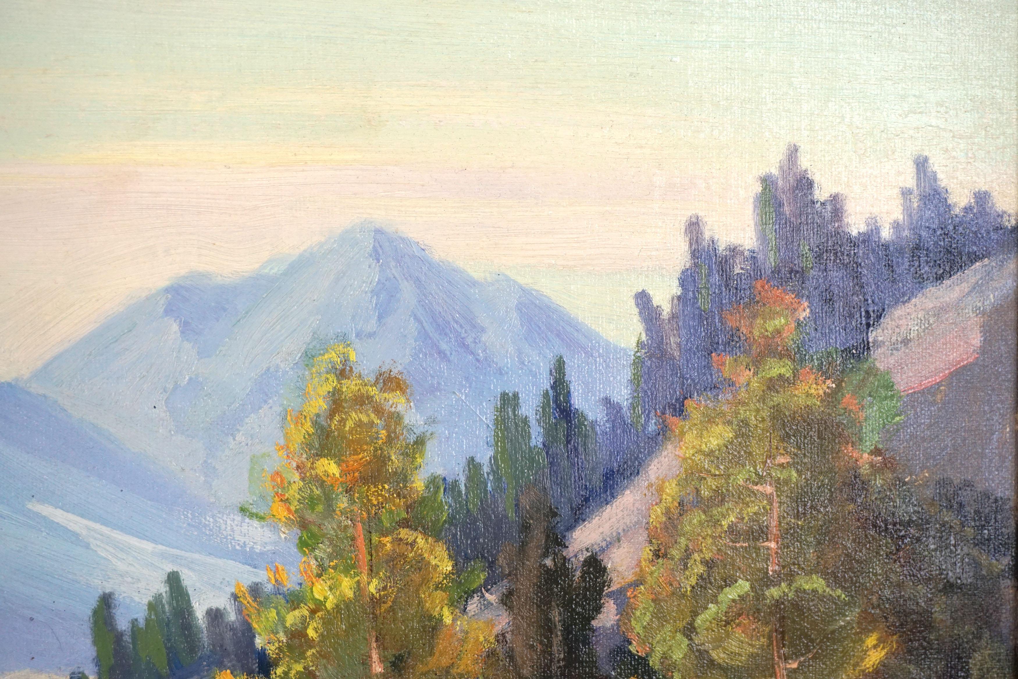 Paysage de montagnes de la Sierra Mountain des années 1940 - 