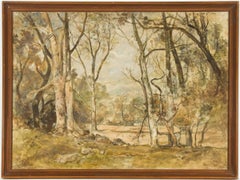 Oliver Hall RA - Signed and Framed 1954 English Oil, The Woodlands