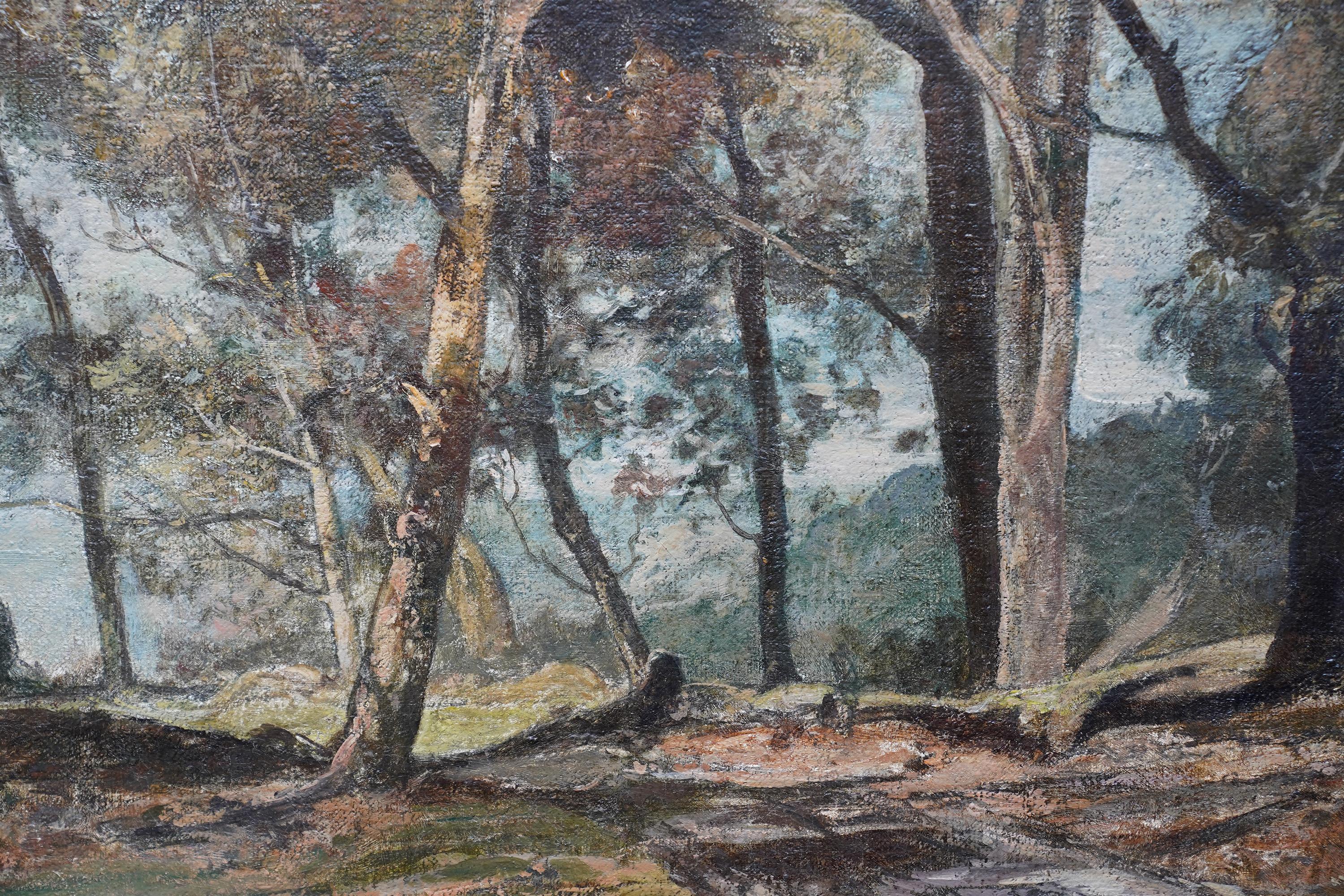 Woodland Path – Ölgemälde des britischen Impressionismus, 1930 im Angebot 4