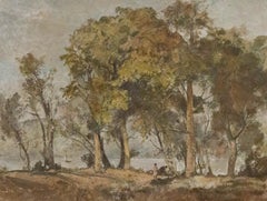 Vintage Oliver Hall RA (1869-1957) - Oil, Coniston Lake Seen Through the Trees