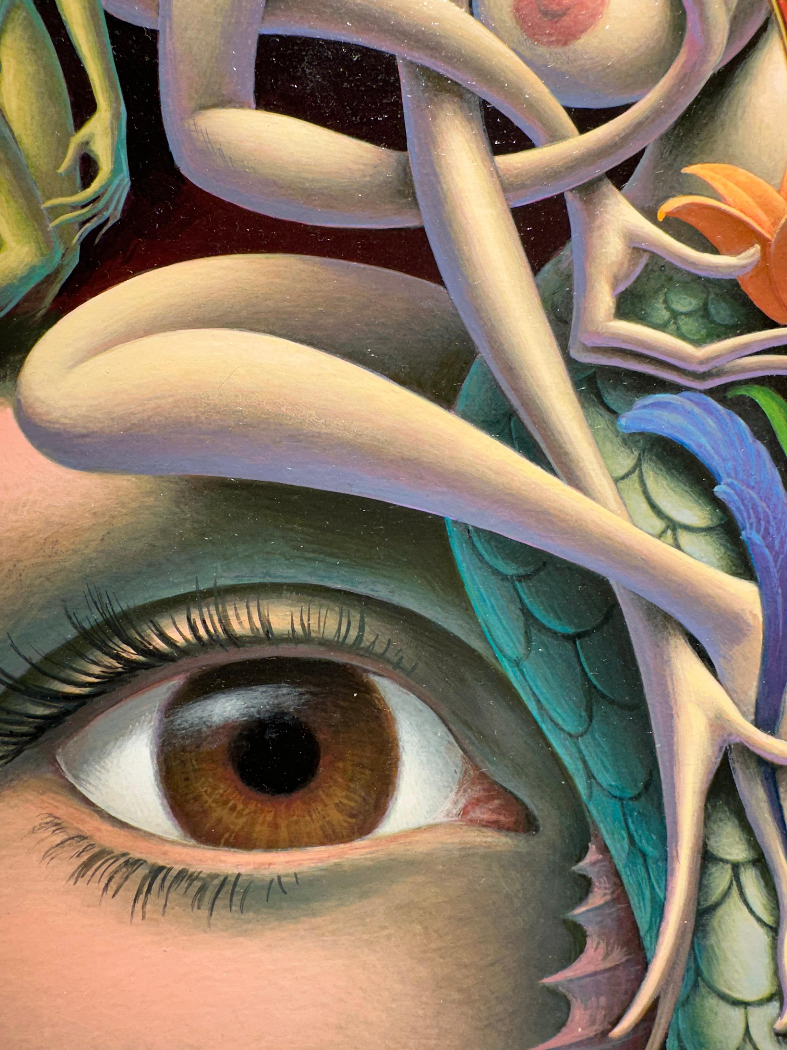 Disembodiment of the Cognitive Viscera (Crown Athena) - Surreal Original Artwork For Sale 3