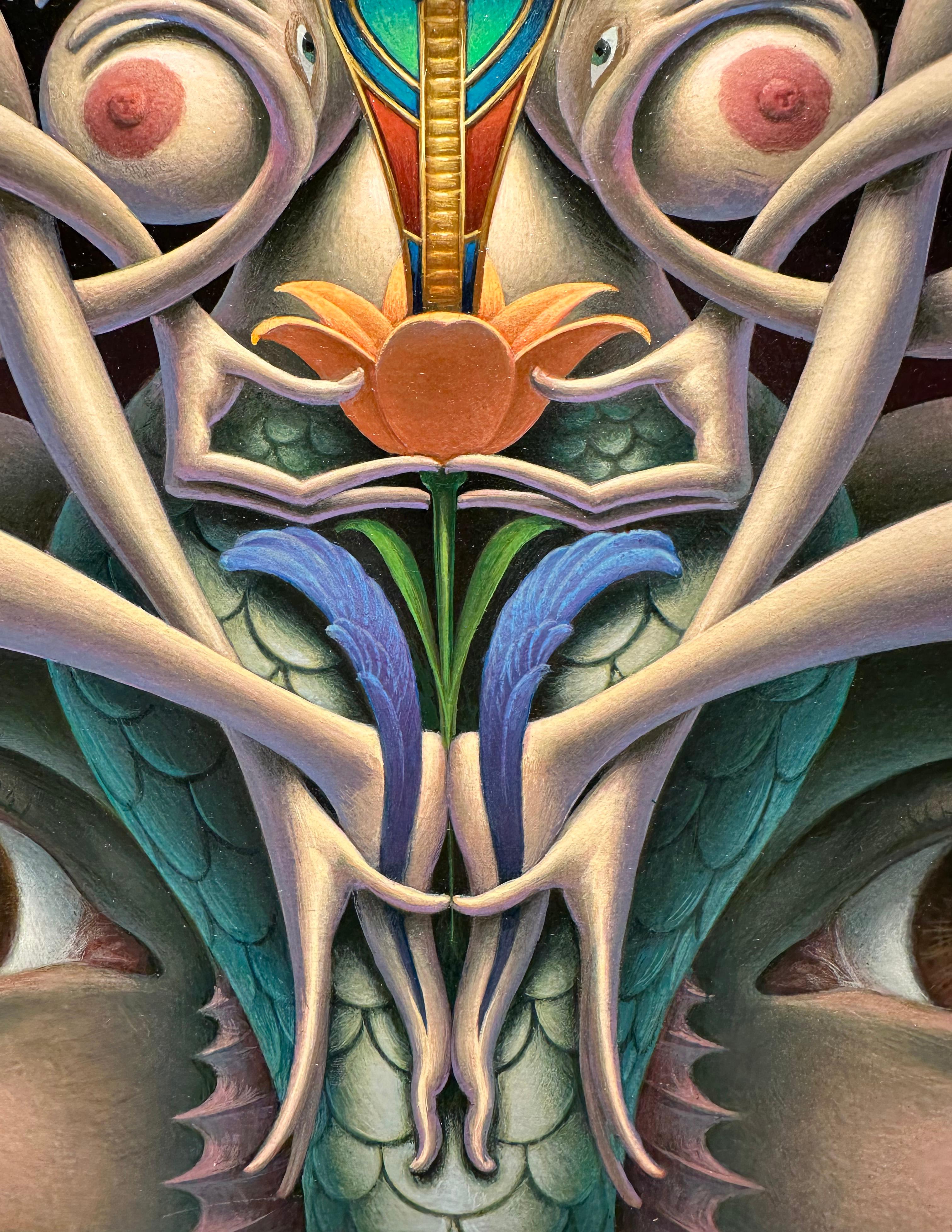 Disembodiment of the Cognitive Viscera (Crown Athena) - Surreal Original Artwork For Sale 2