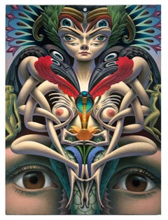 Disembodiment of the Cognitive Viscera (Crown Athena) - Surreal Original Artwork
