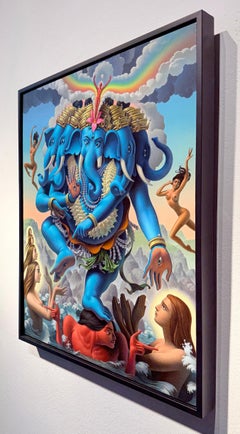 Ganesh at the Maelstrom - Highly Detailed Surreal, Symbolic Painting