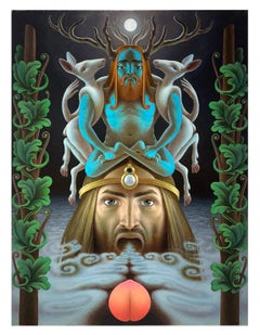Mage Love Flower - Surreal Symbolism in Highly Detailed Original Painting
