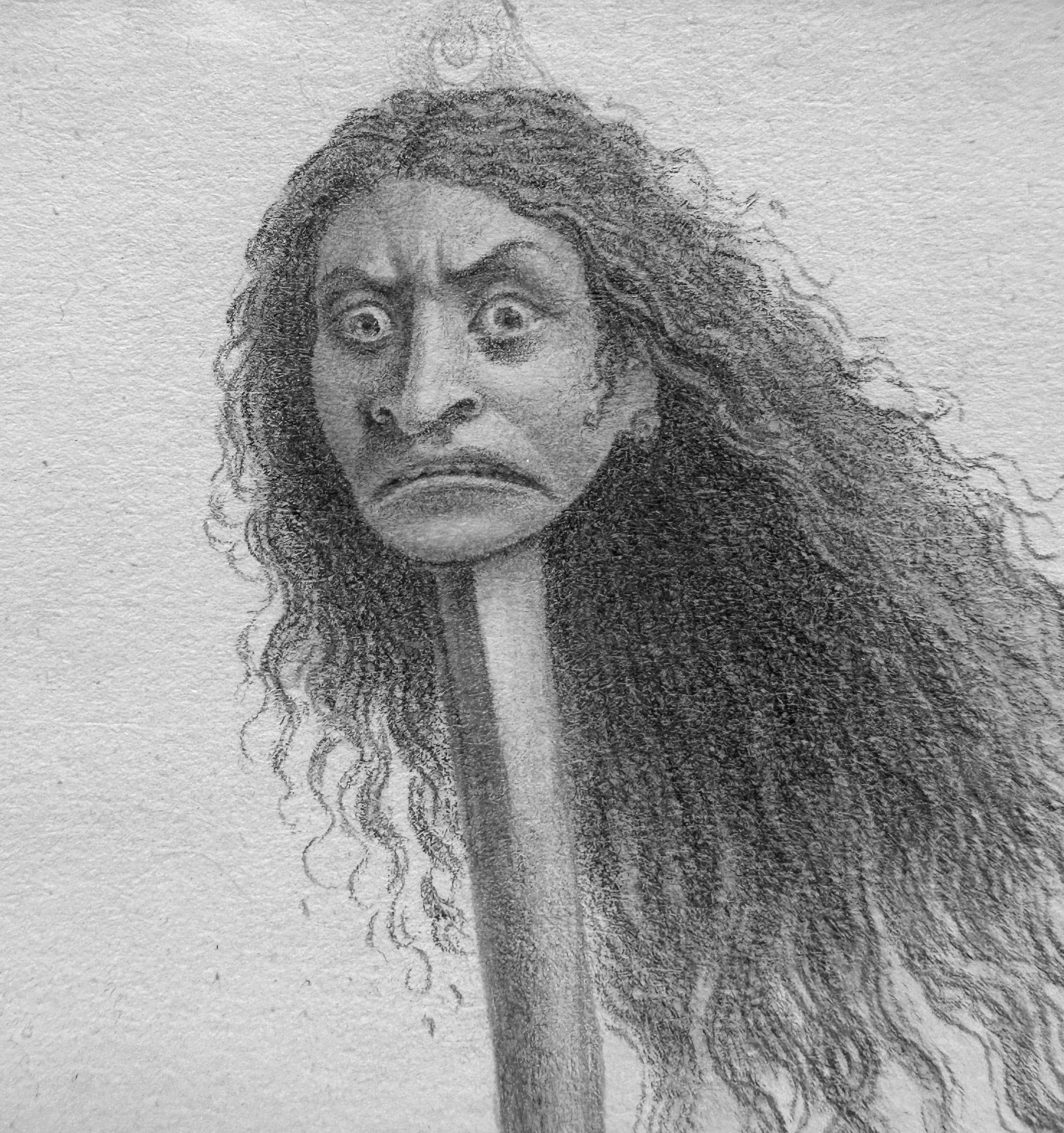 TnT - Surreal Nude Figure, Fine Point Graphite Drawiing, Matted and Framed For Sale 2
