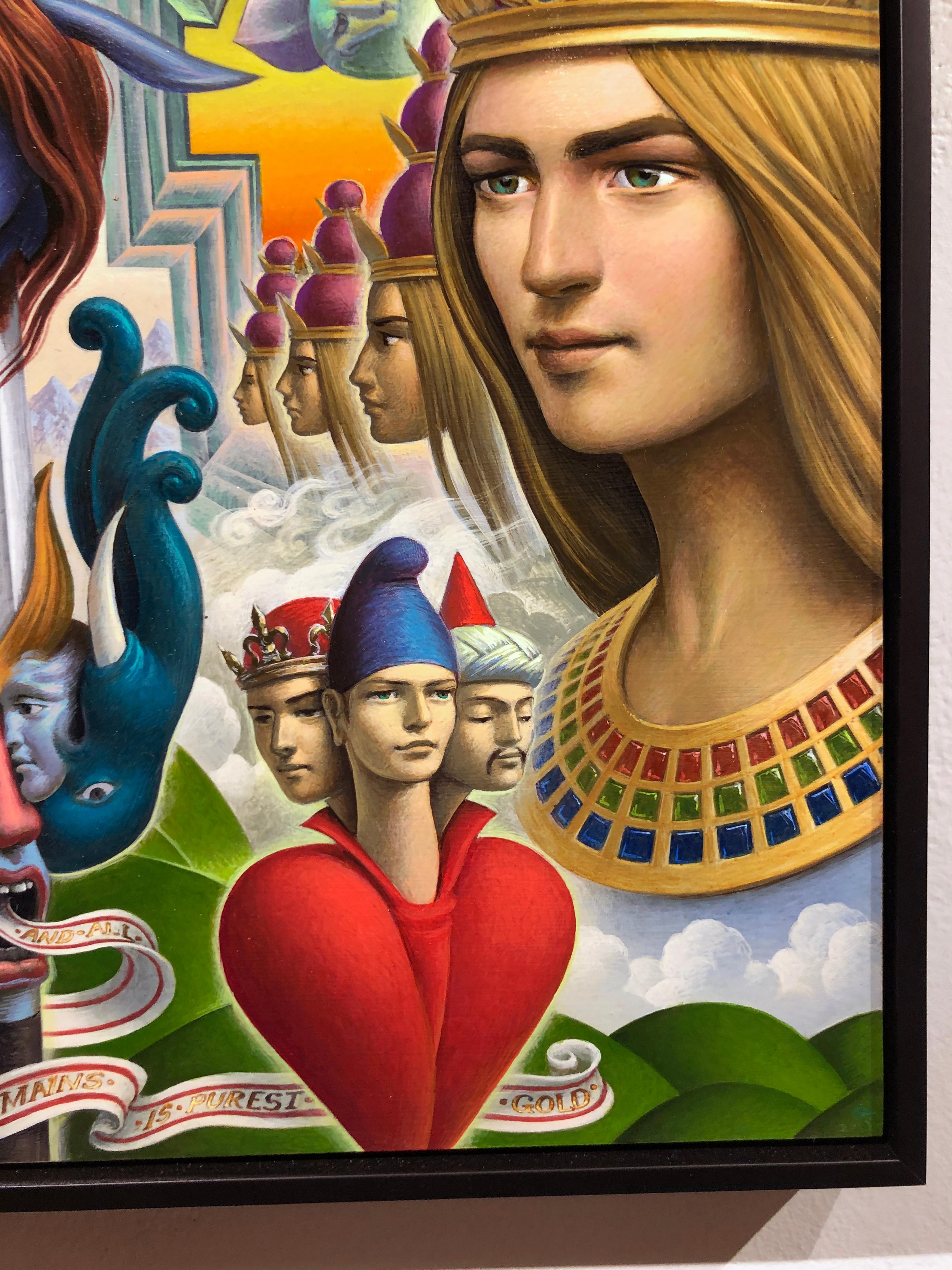 Awakening at Gordia - Highly Detailed, Surreal and Symbolic Painting For Sale 7