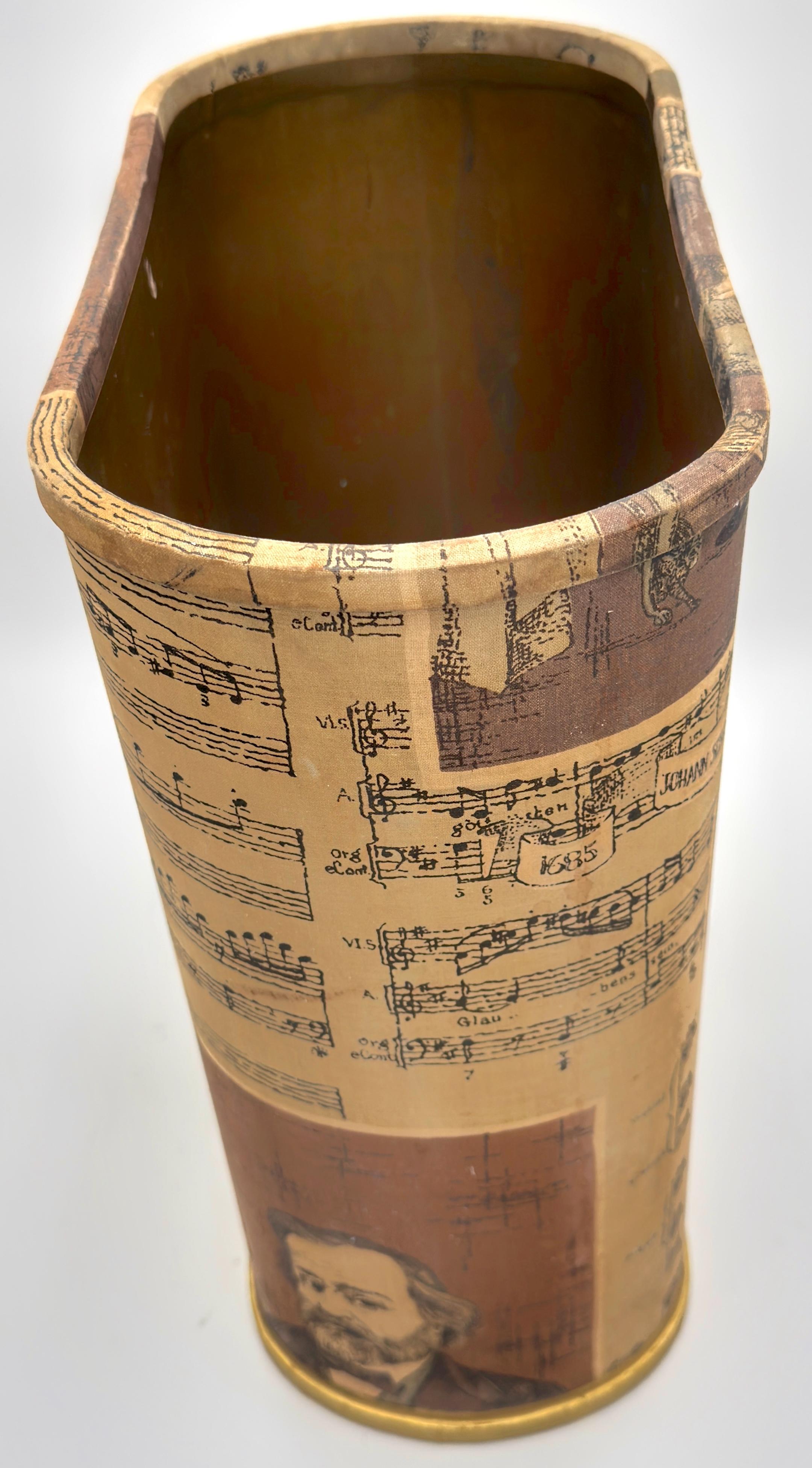 Oliver K. Whiting de Londres Papelera con retratos de Bach, Brahms y Beethoven Policromado en venta