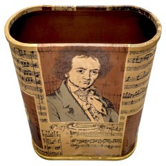 Oliver K. Whiting de Londres Papelera con retratos de Bach, Brahms y Beethoven
