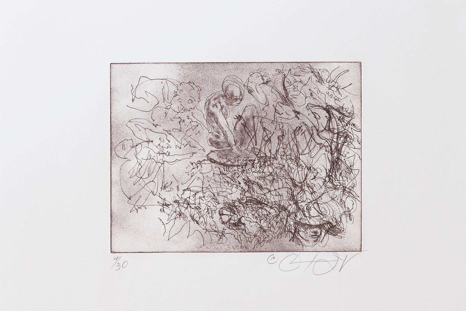 Oliver Lee Jackson, Intaglio Print XVI, circa 2007 In Good Condition In Rio Vista, CA