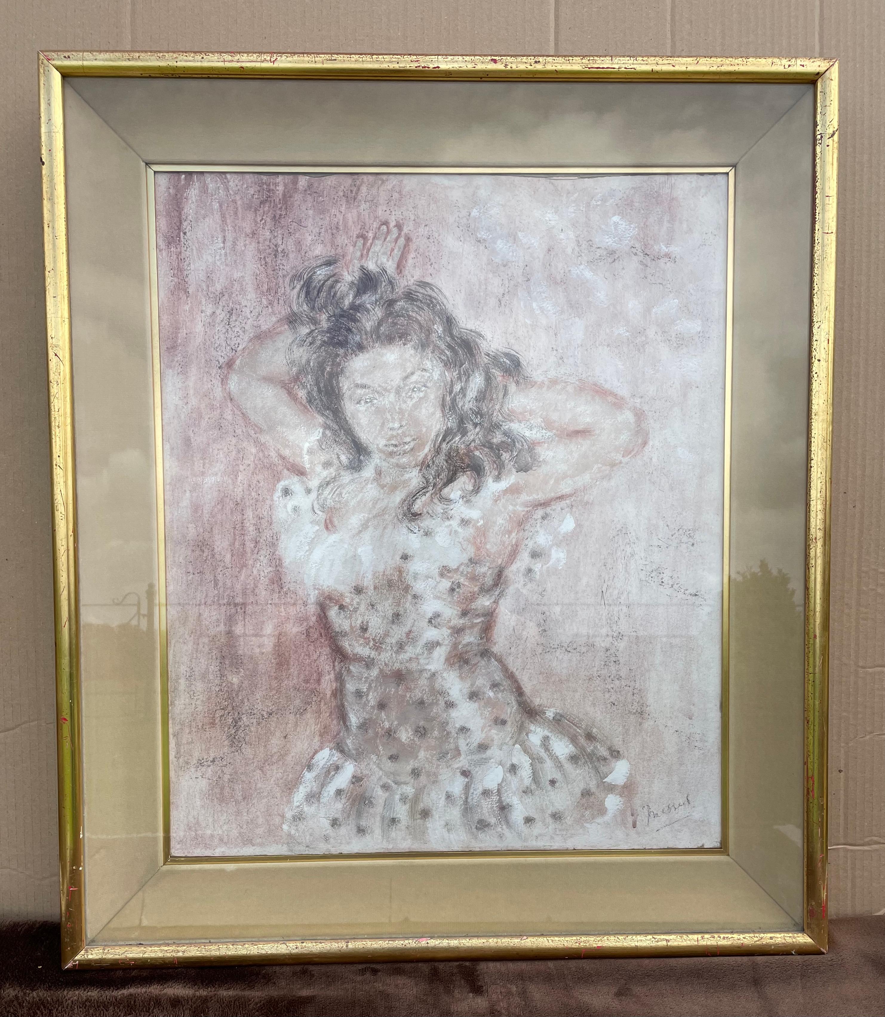 The Dancer - Britisches Gemälde des 20. Jahrhunderts von Oliver Messel im Angebot 1