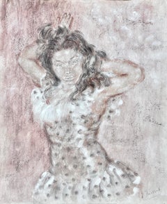 The Dancer - 20th Century British painting by Oliver Messel