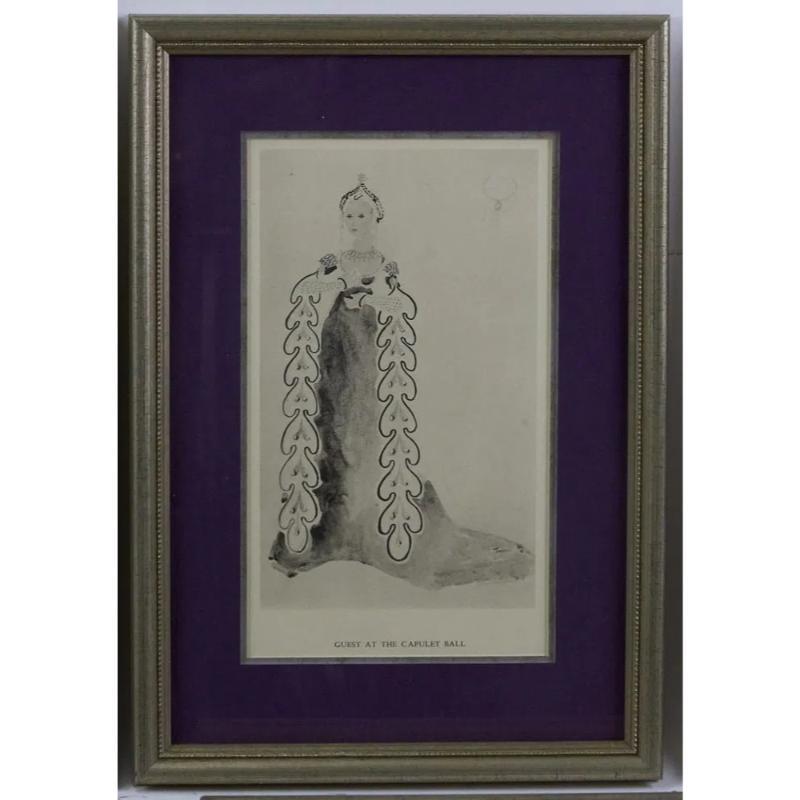 Satz x 6 Romeo & Julia Lady Capulet c1936 Theatralische Kostümplatten von Oliver Me im Angebot 9