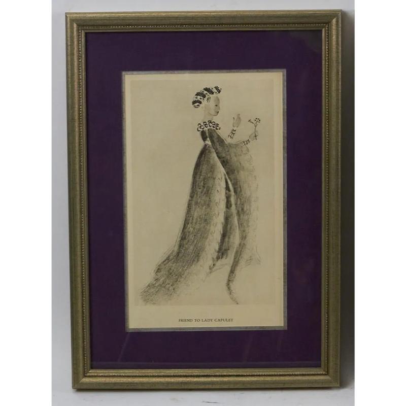 Satz x 6 Romeo & Julia Lady Capulet c1936 Theatralische Kostümplatten von Oliver Me im Angebot 10