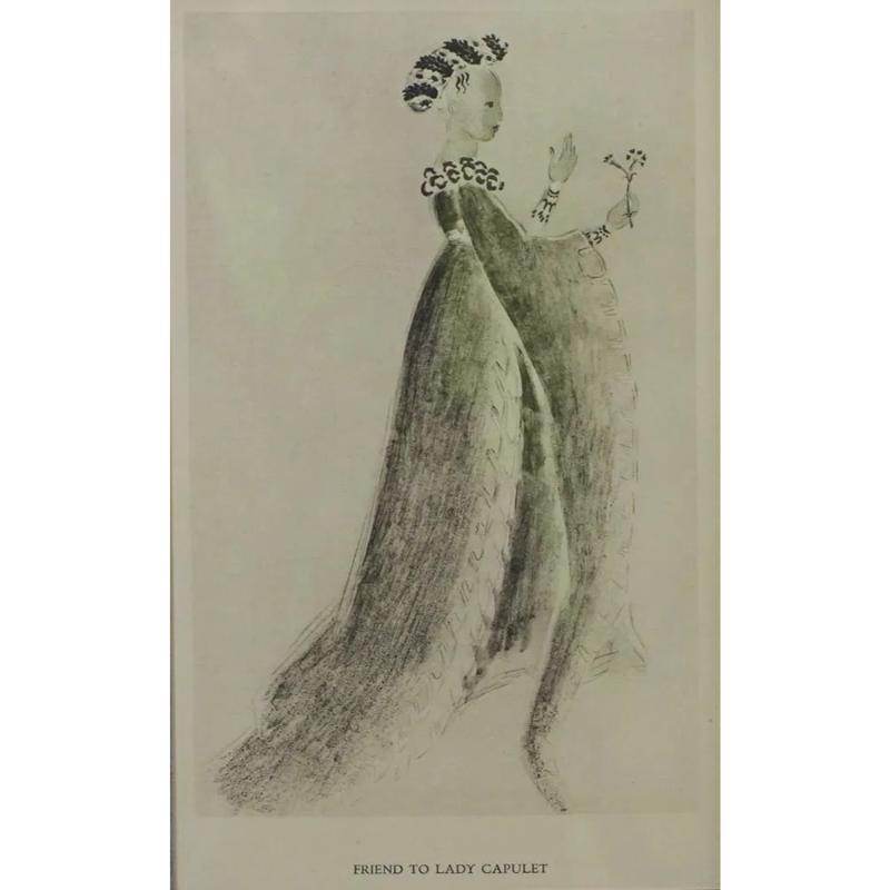 Satz x 6 Romeo & Julia Lady Capulet c1936 Theatralische Kostümplatten von Oliver Me im Angebot 12