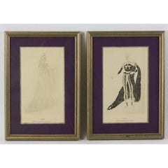 6 Romeo & Juliet / Lady Capulet c1936 Theatrical Costume Plates by Oliver Messel