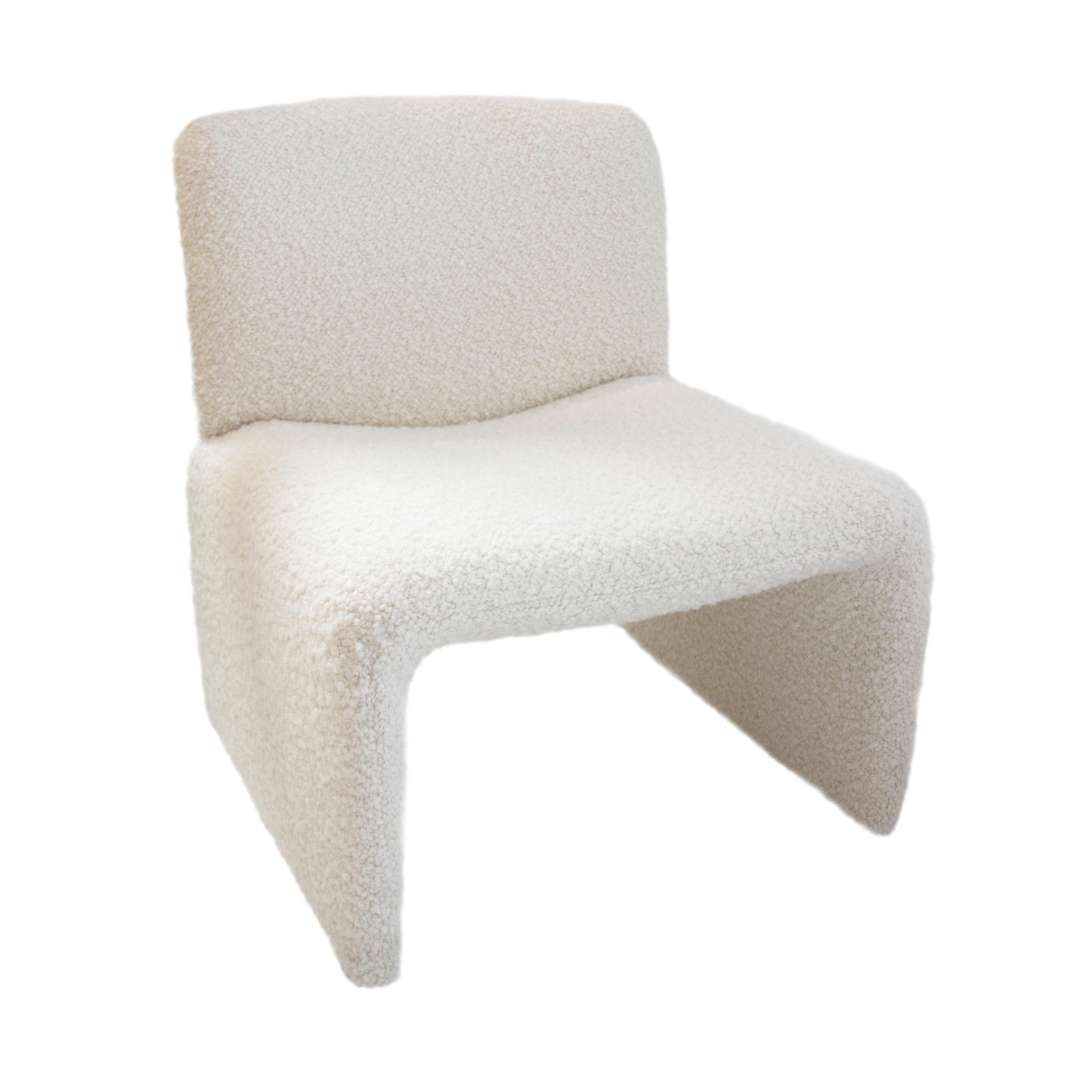 Oliver Mourgue Style Wool Boucle Armchair, France, 1970 2