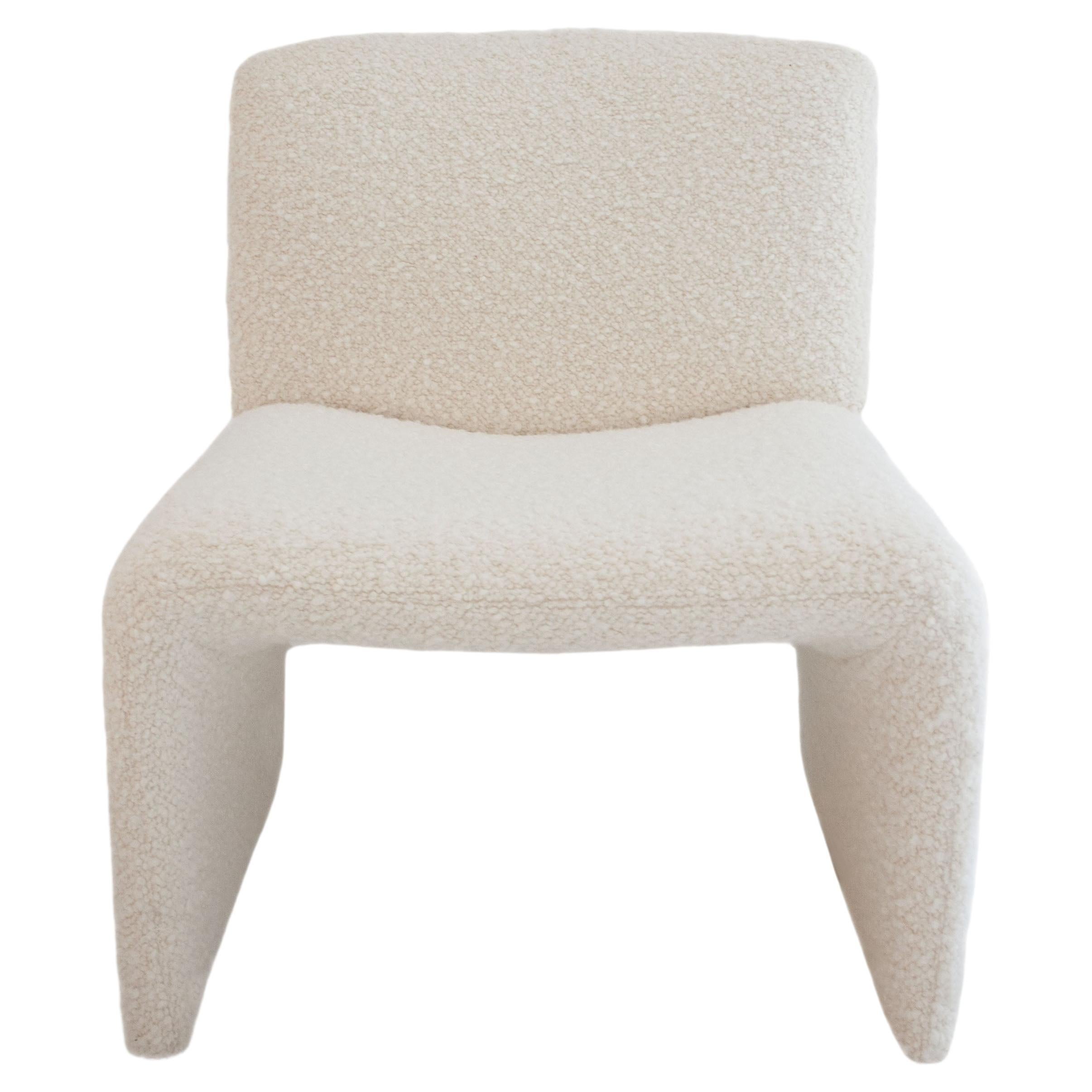 Oliver Mourgue Style Wool Boucle Armchair, France, 1970