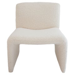 Oliver Mourgue Style Wool Boucle Armchair, France, 1970