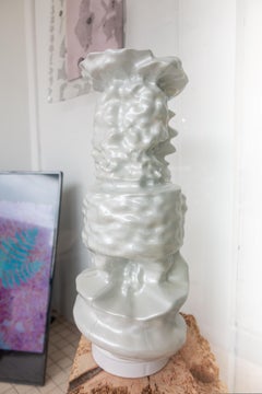 Objet n° 100, mousse haute densité fraisée par CNC, peinture automobile, sculpture d'art