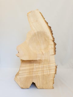 Object #138, contemporary hand-carved sculpture with rare white cedar, fine art