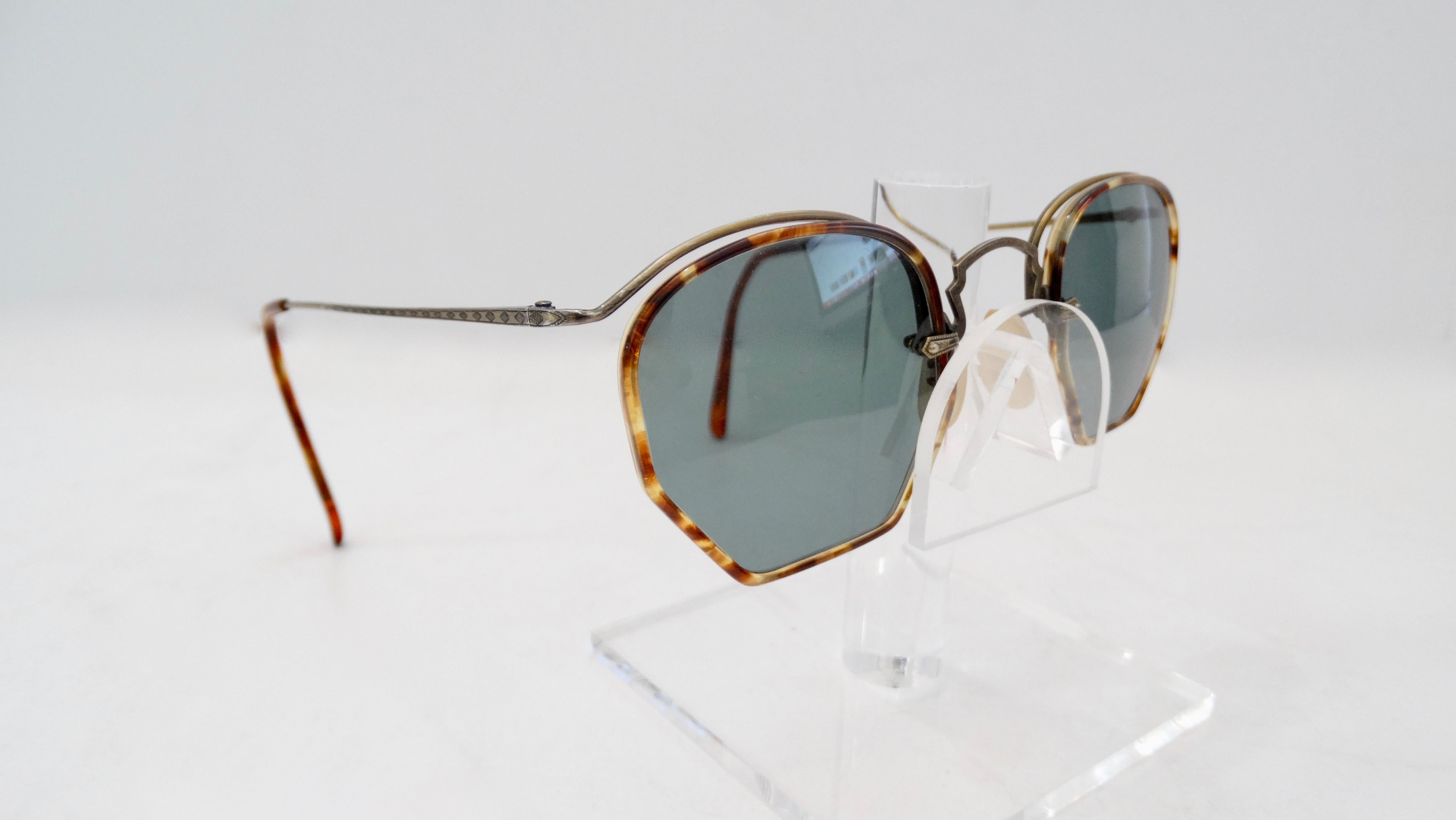 Oliver Peoples 1980s Tortoise Shell Sunglasses 1