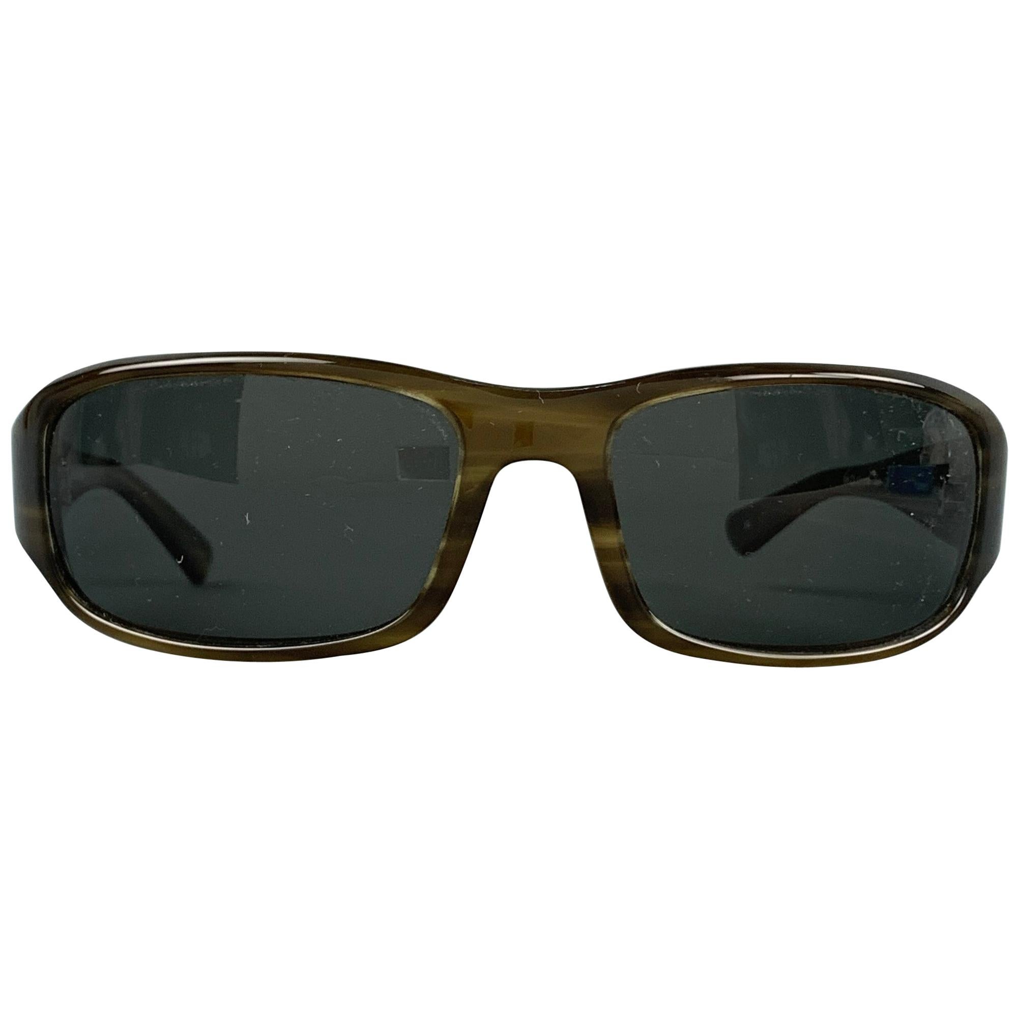 OLIVER PEOPLES Brown Acetate Polarized Sunglasses