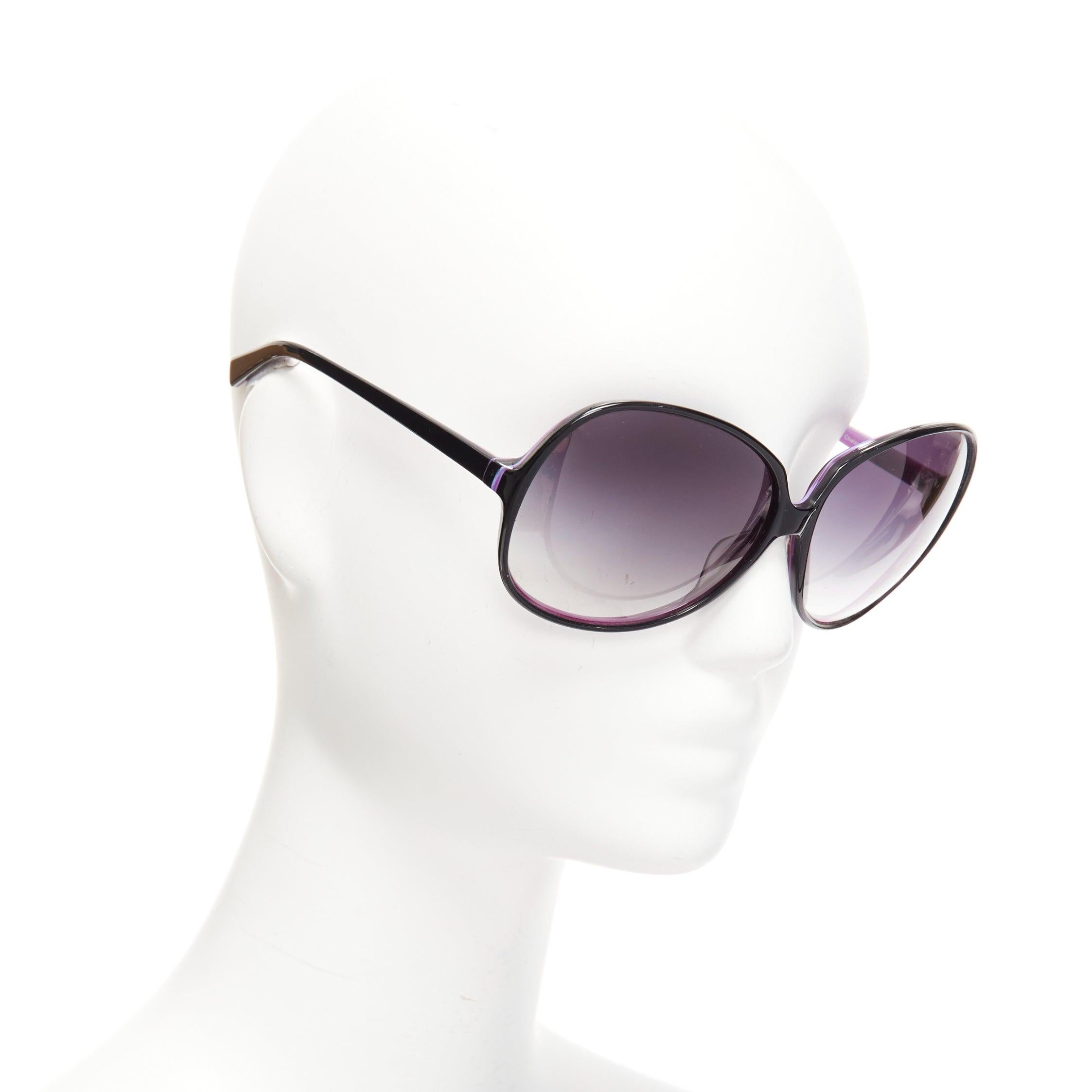 Gray OLIVER PEOPLES ChelseaJ purple black ombre lens oversized sunglasses
