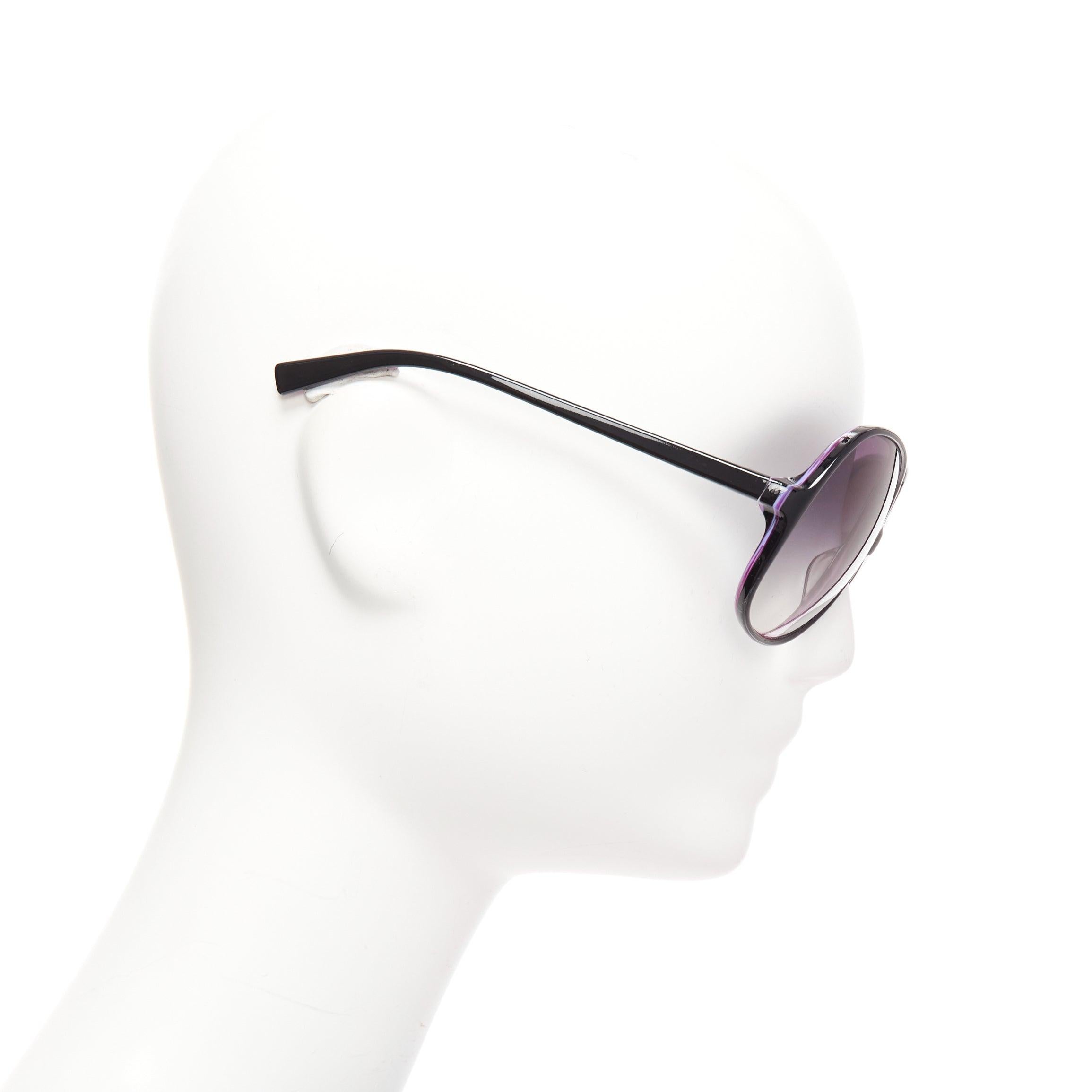 OLIVER PEOPLES ChelseaJ purple black ombre lens oversized sunglasses In Good Condition In Hong Kong, NT