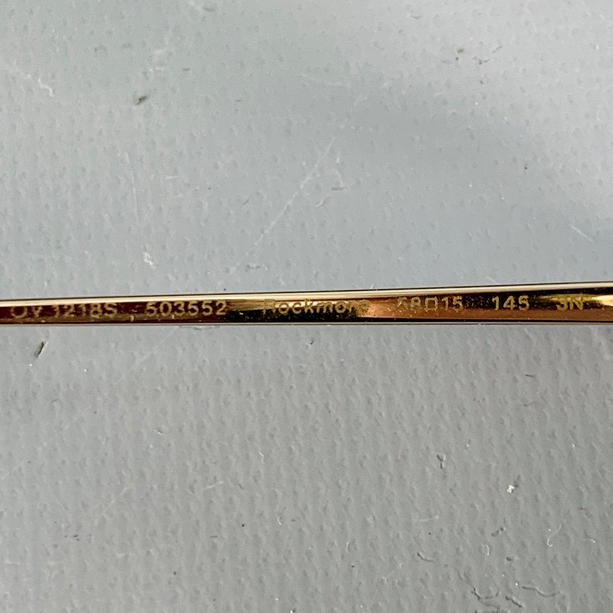 Oliver Peoples Rockmore - Occhiali da sole Aviator in metallo con incisione in oro in vendita 1