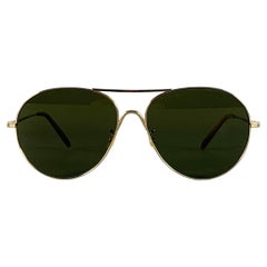OLIVER PEOPLES Rockmore Gold Engraved Metal Aviator Sunglasses