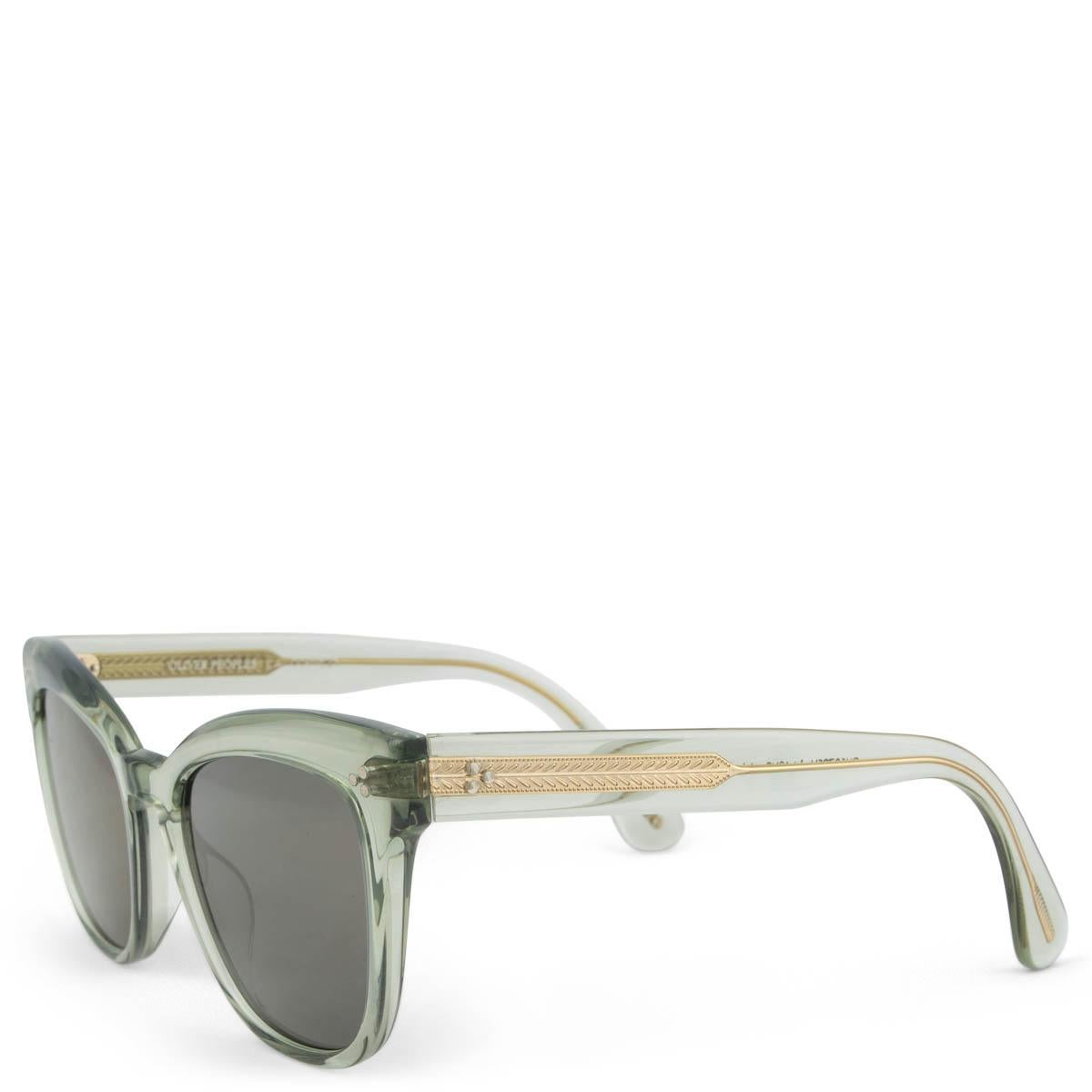 100% authentic Oliver Peoples OV5372SU cat-eye sunglasses in light mint green acetate with soft green-grey mirrored lenses. Have been worn and are in excellent condition. Come with case. 

Measurements
Model	OV5372SU 
Width	14.5cm (5.7in)
Height	5cm