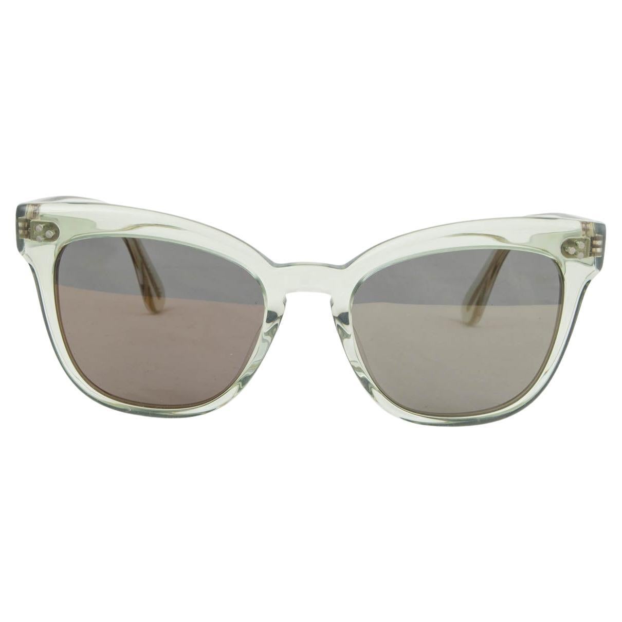 OLIVER PEOPLES transparent mint green OVERSIZED Cat-Eye Sunglasses OV5372SU For Sale