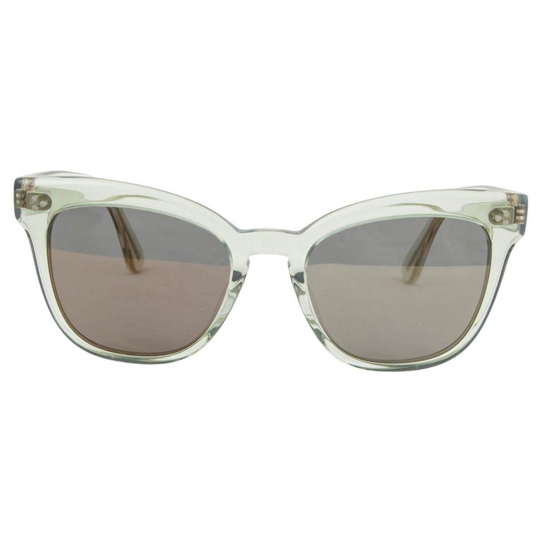Oliver Peoples Translucent Pale Green Cat-Eye Sunglasses with Dark Lenses Oliver Peoples Op-13 Ov5504su Gravel/grey Glass Polarised Lenses main image 3