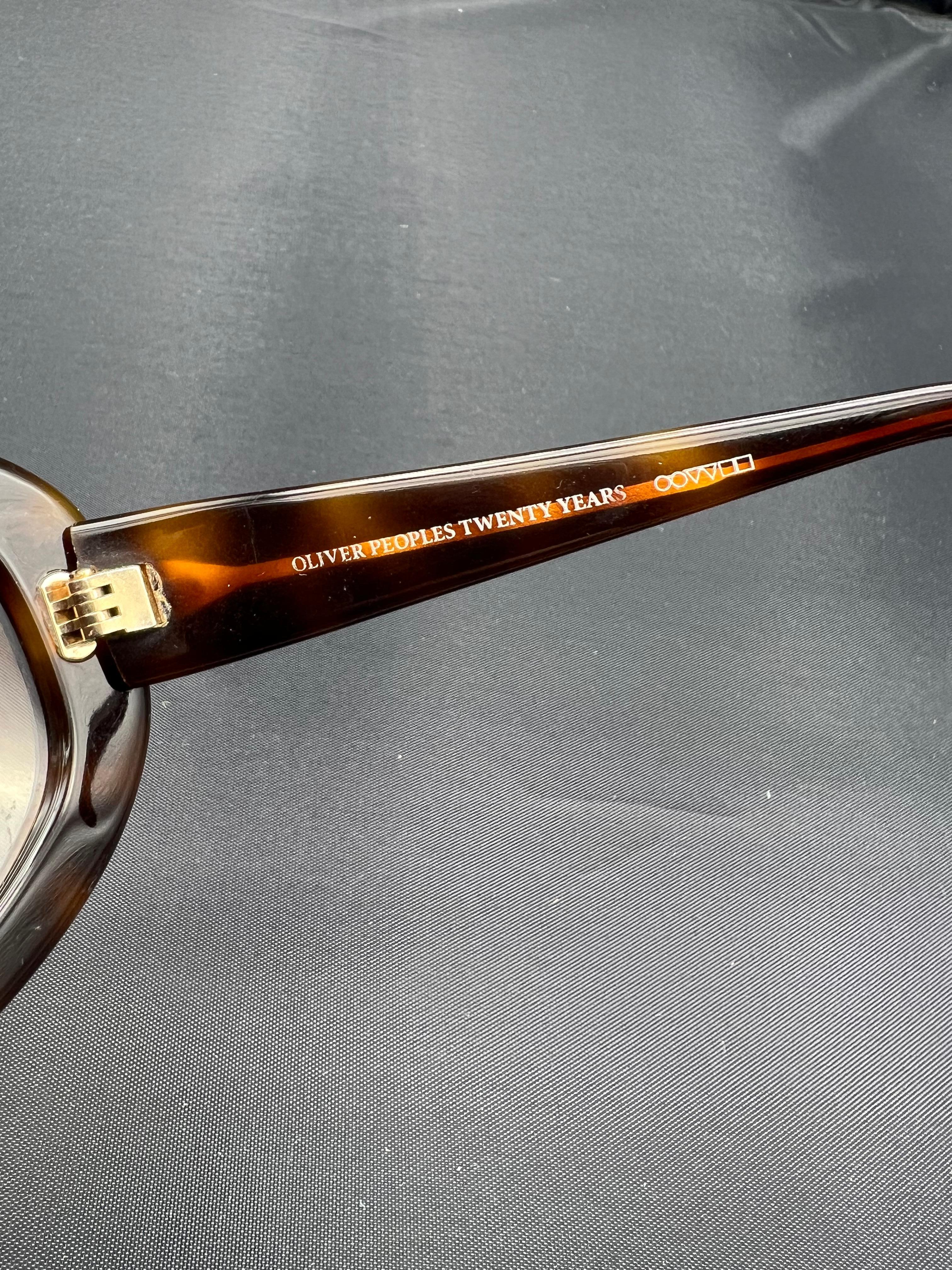 Oliver Peoples Twenty Years Paramount Limited Edition Brown Oval Sunglasses For Sale 1