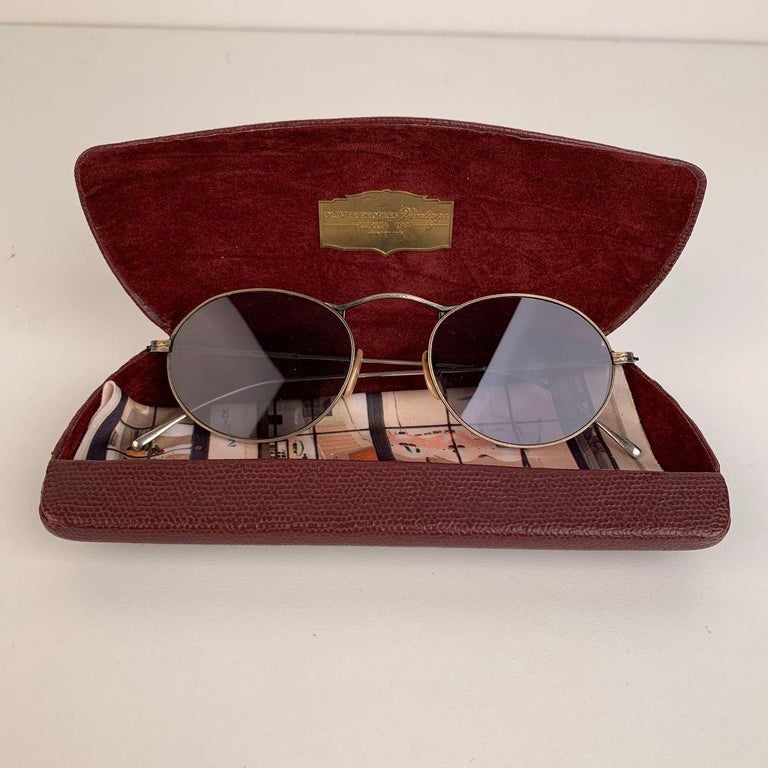 Oliver Peoples Vintage Circa 1987 Silver Metal Sunglasses M 4 XL