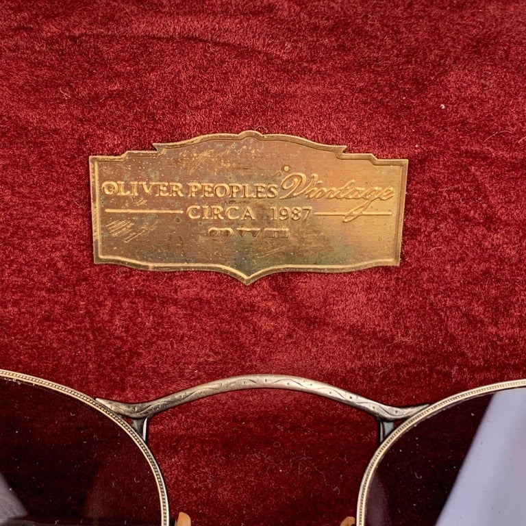 Oliver Peoples Vintage Circa 1987 Silver Metal Sunglasses M 4 XL