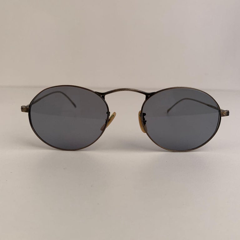 Oliver Peoples Vintage Circa 1987 Silver Metal Sunglasses M 4 XL