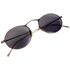 Oliver Peoples Vintage Circa 1987 Silver Metal Sunglasses M 4 XL