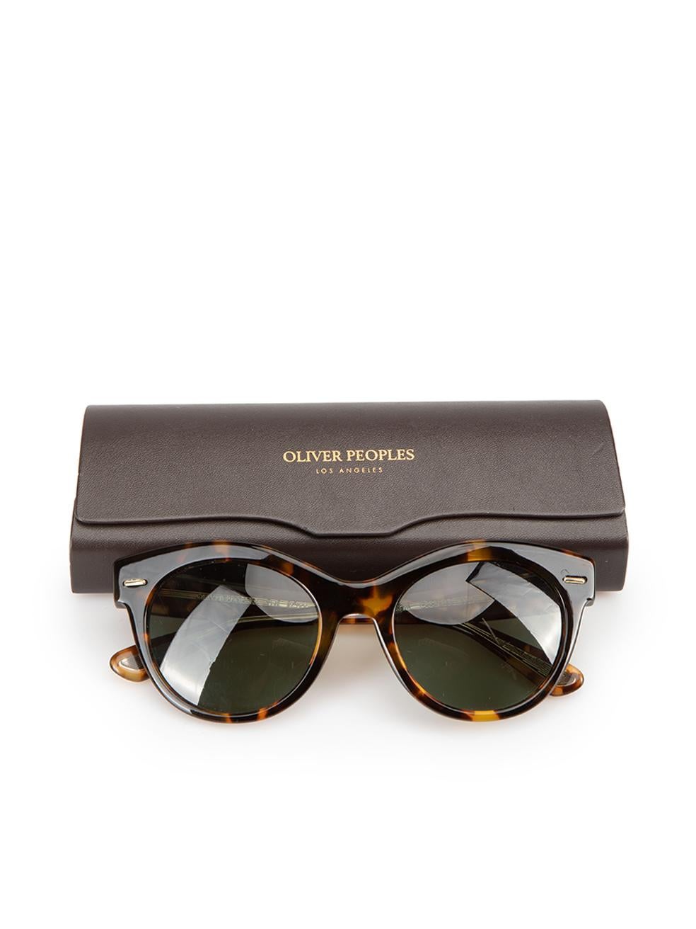 Oliver Peoples Women's Brown Tortoiseshell Cat Eye Sunglasses 2