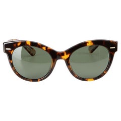 Oliver Peoples Women's Brown Tortoiseshell Cat Eye Sunglasses