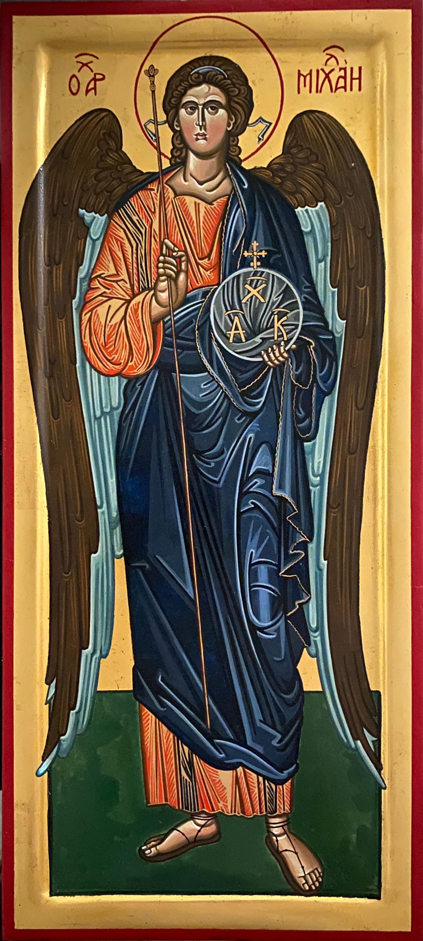 The archangel Saint Michael, after an icon of the 14th century For Sale 9