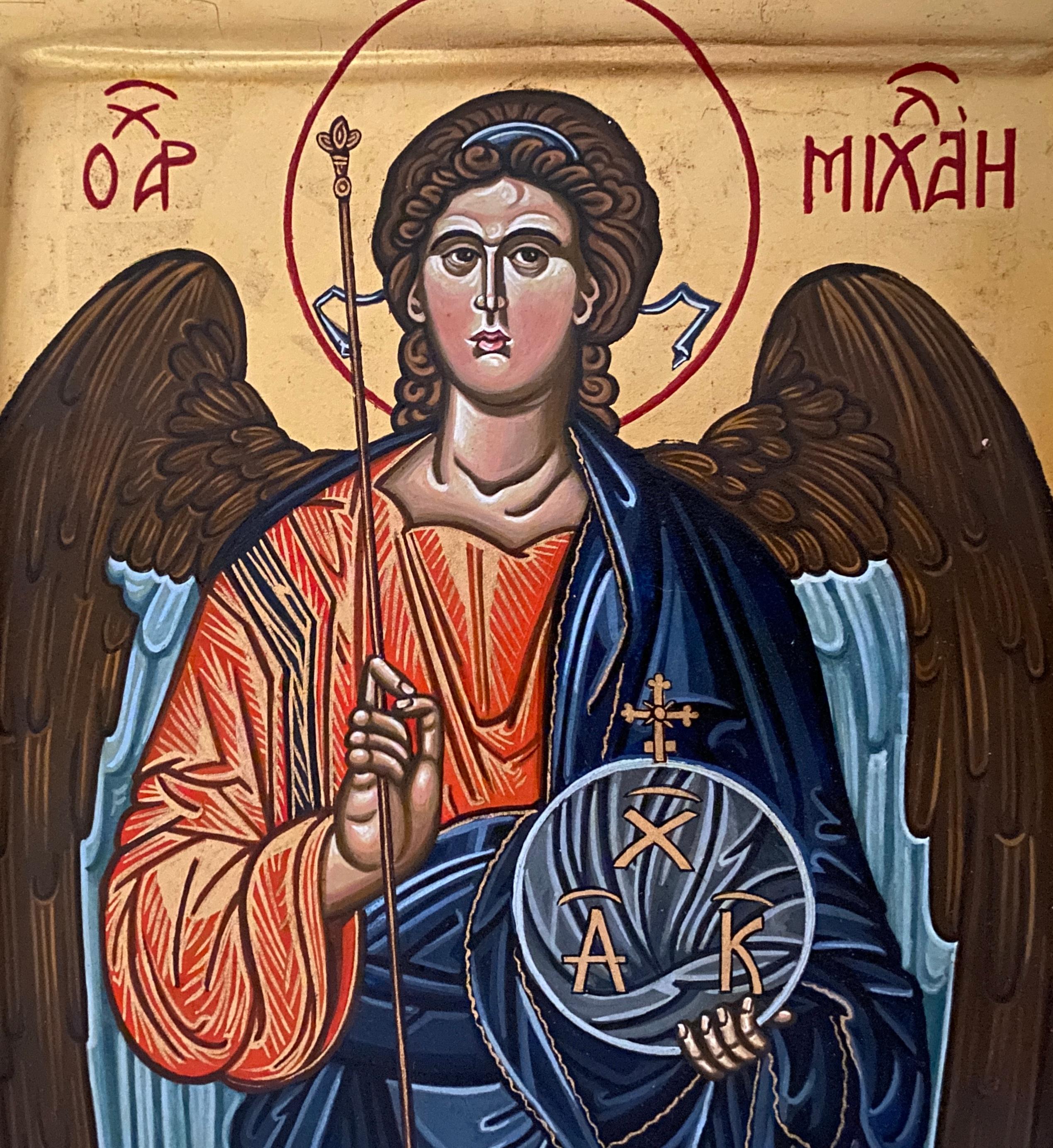 The archangel Saint Michael, after an icon of the 14th century For Sale 1