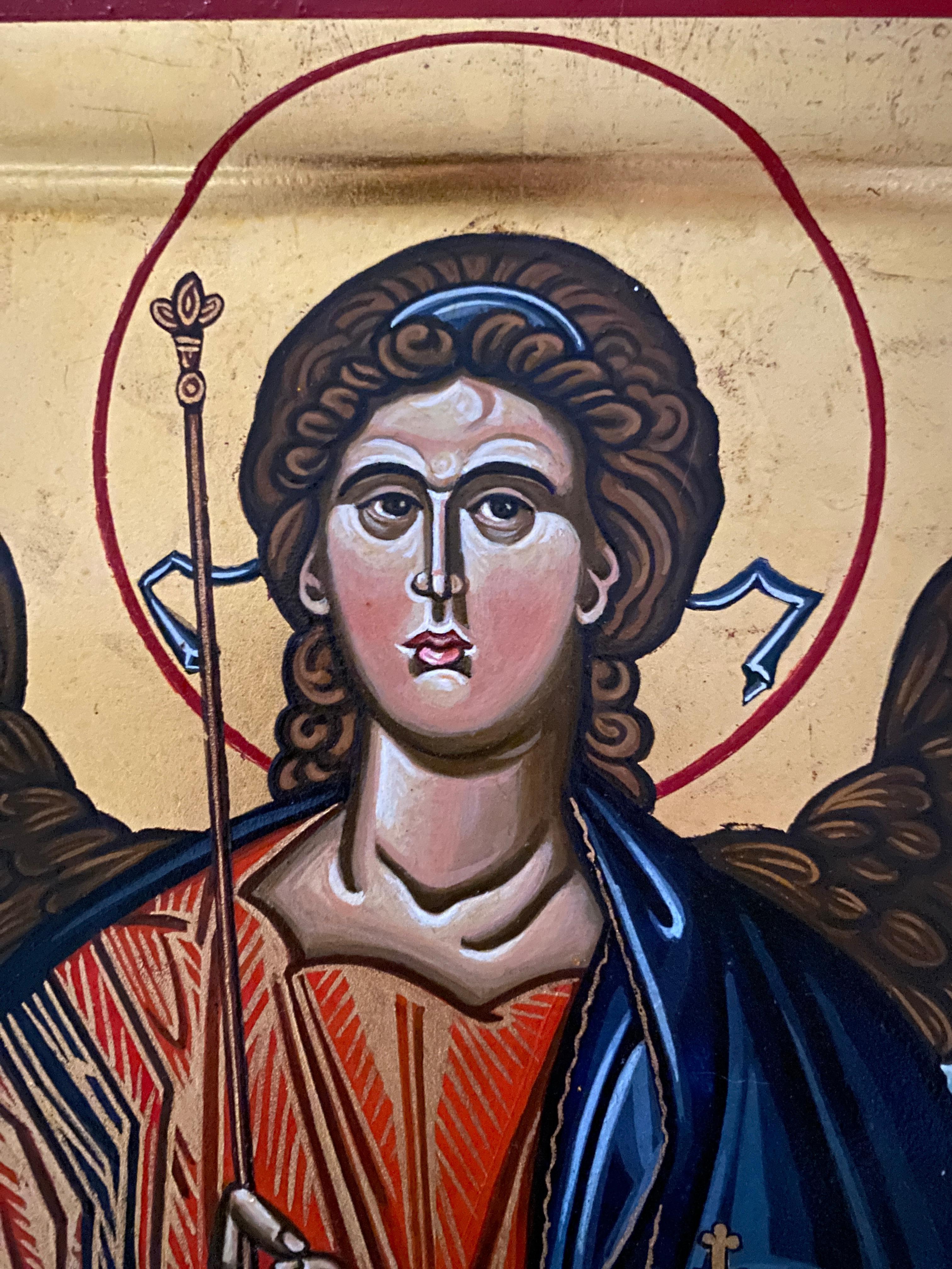 The archangel Saint Michael, after an icon of the 14th century For Sale 2